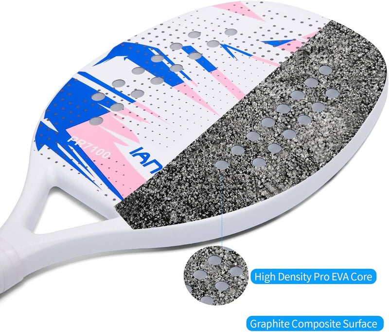 WLSRW Beach Tennis Paddle Beach Tennis Racket Carbon Fiber with EVA Memory Foam Core Tennis Paddles - Image 2